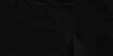 Dark black wrinkly backdrop paper background. panorama grunge wrinkly paper texture background. crumpled pattern texture. paper crumpled texture. black fabric crushed textured crumpled.