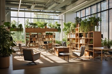 Contemporary Shared Office Space with a Balance of Privacy and Collaboration Areas