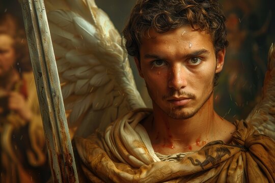 Archangel Gabriel, a divine messenger, celestial guardian, and harbinger of hope, embodying purity, guidance, and enlightenment in spiritual narratives and belief systems