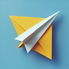 The icon resembling a paper airplane.
