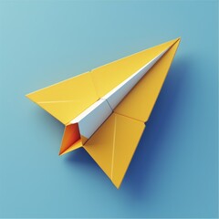 A logo featuring a paper airplane.