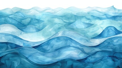 Serene Ocean Waves Painting - A Tranquil Seascape Artwork
