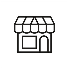 store vector icon line template