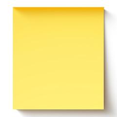Discover a vibrant yellow sticky note, clean and crisp, isolated on a white backdrop, Ai Generated