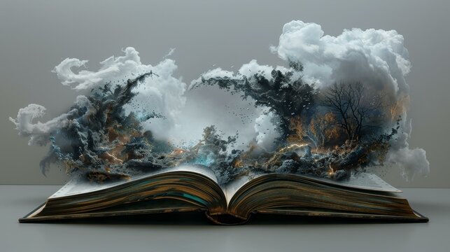 A novel with clear pageseach layer deepens the plot , Ai Generated