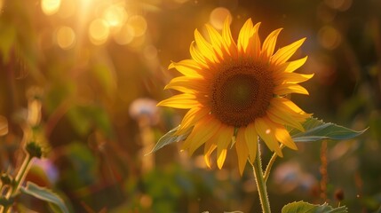 Fototapeta premium An enchanting image of a sunflower