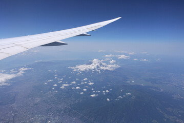 空から見た富士山
