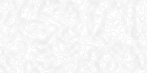 Vector geography landscape Topo contour map on white background, Topographic contour lines. Seamless pattern with lines Topographic map. Geographic mountain relief diagram line wave carve pattern.