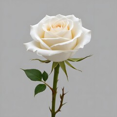 white rose isolated on white