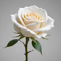 white rose isolated on white