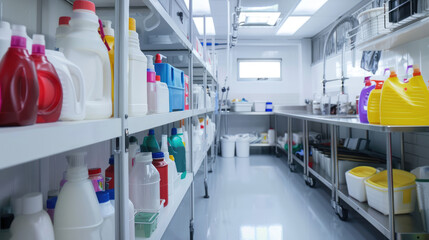 Showcase of Cleaning Tools and Supplies for Maintenance