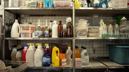 Showcase of Cleaning Tools and Supplies for Maintenance