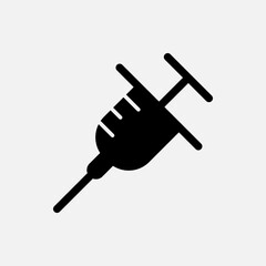 Syringe Icon. Medicine,  Vaccination. Injection Element Symbol - Vector.