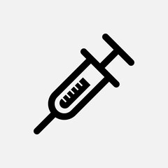 Syringe Icon. Medicine,  Vaccination. Injection Element Symbol - Vector.