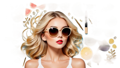 fashion sunglasses blonde summer collage 60s trendy aring woman girl travel photo 50s vacation vintage retro pin up poster palm tree amazing happy cute clothing paper scrapbook holiday nostalgic