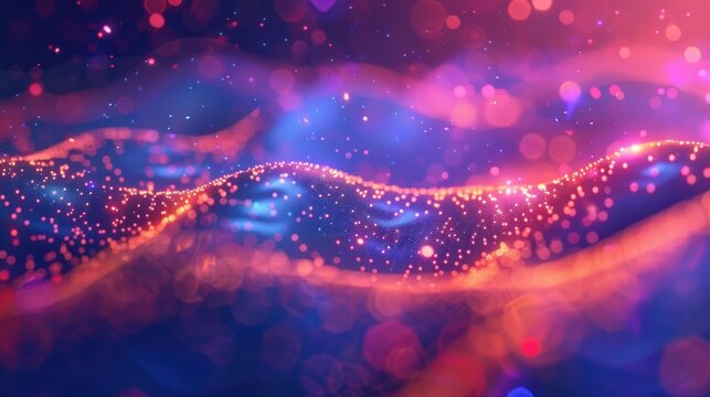 digital wave image with small elements background