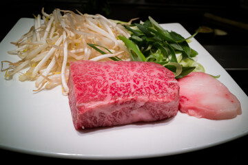 鉄板焼きの神戸牛