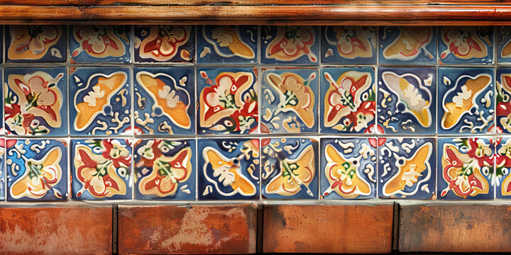 Mediterranean Masterpiece: A desk with Spanish or Italian flair, featuring terracotta tiles, a tile mural