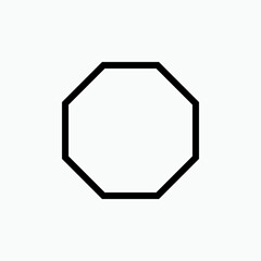 Basic Shapes Icon. Hexagon, Geometric Forms Symbol