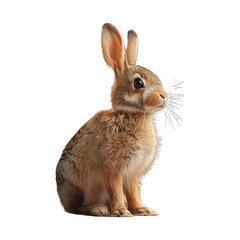 Obraz premium A close-up photo of a cute rabbit isolated on a white background