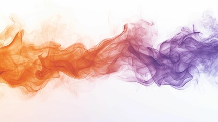 Colorful Smoke Cloud on White Background