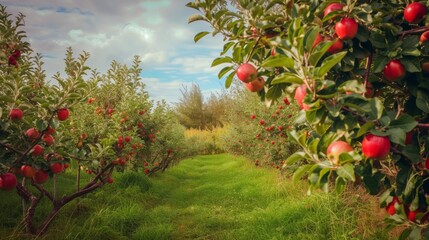 Apple Garden stock photo