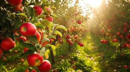 Apple Garden stock photo