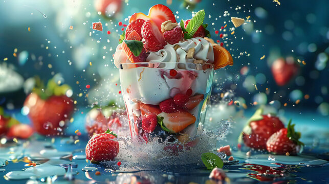 フルーツパフェ｜fruit parfait　Generative　AI