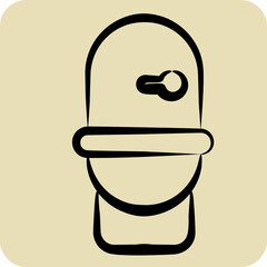 Icon Toilet. related to Hygiene symbol. hand drawn style. simple design illustration