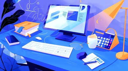 Accounting Technician's Desk Organizer and Tech-Savvy Skills