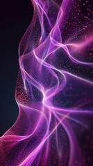 Electrifying and mesmerizing abstract digital image in vivid shades of pink, blue and purple.