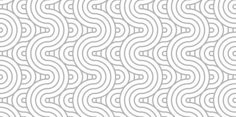 Overlapping Pattern Minimal diamond geometric waves spiral and abstract circle wave line. gray color seamless tile stripe geometric create retro square line backdrop pattern background.