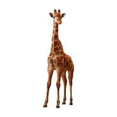 Obraz premium Tall giraffe standing alone with a long neck