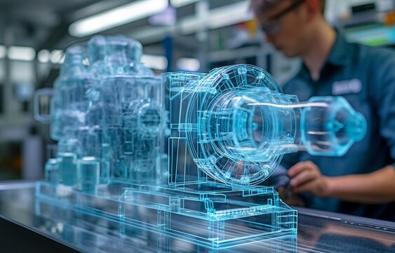 Digital twin technology advances industry by manufacturing by producing accurate virtual reproductions of machinery.