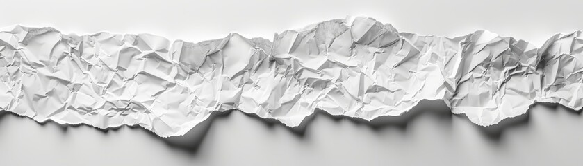 Obraz premium The image shows a white crumpled paper.