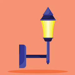 Wall lamp icon. Subtable to place on light, outdoor, etc.