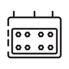 Book Dates Travel Line Icon