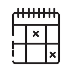 Calendar Deadline Planing Line Icon
