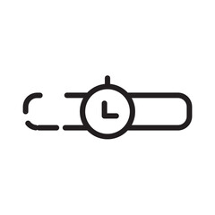 Schedule Time Watch Line Icon