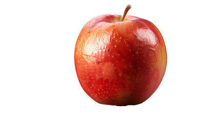 A ripe apple isolated on transparent background. 