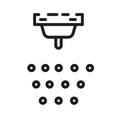 Fire Sprinkler Spray Water Line Icon