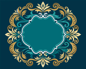 Luxury Frame Golden Lines vector