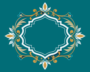 Luxury Frame Golden Lines vector
