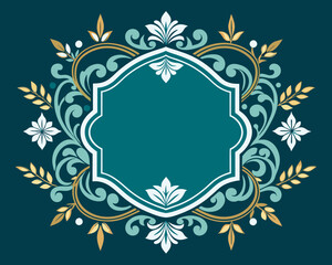 Luxury Frame Golden Lines vector