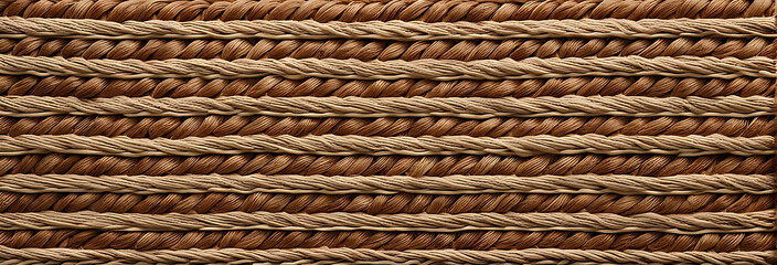 Naklejka premium brown woven basket texture wicker basket texture brown woolen knitted fabric texture background. texture brown wool 