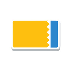 icon with shadow Sticker Vector Eraser