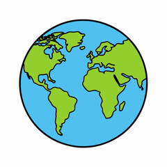 World Map 2D Vector