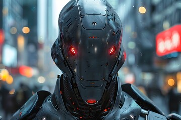 Hacktivist Wages Digital Battle Against in Dystopian Future with Cybernetic Enhancements Fueling Urban Warfare