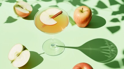 Tasty Autumn Delights: Apple Pie and Cranberries in Stunning 