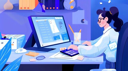 Naklejka premium Tax Calculation and Compliance in Payroll